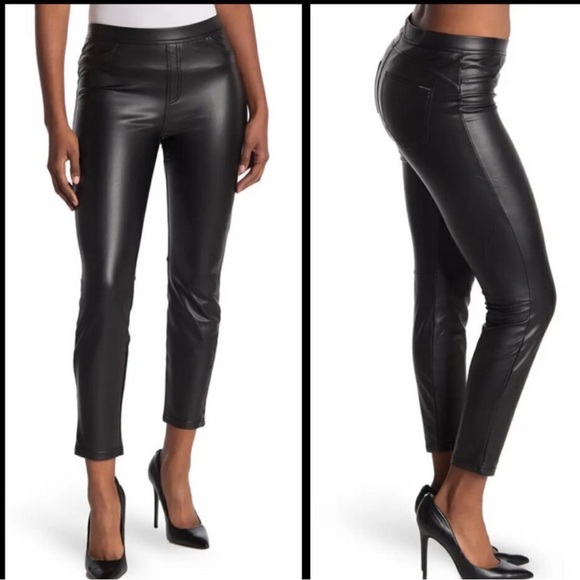 Sanctuary black faux leather pull on crop pants size 1X - Picture 2 of 9